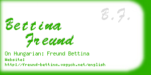 bettina freund business card